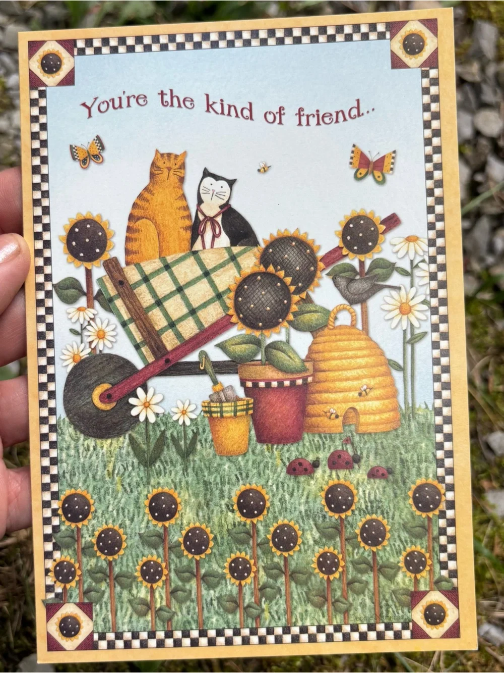 Vintage Debbie Mumm Leanin Tree Country Greeting Cards (2ct)